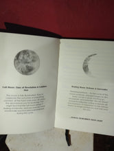 Load image into Gallery viewer, Lg Moon phase Daily Journal,with gold leaf Gilt,  5.5x8.5 ins 450g
