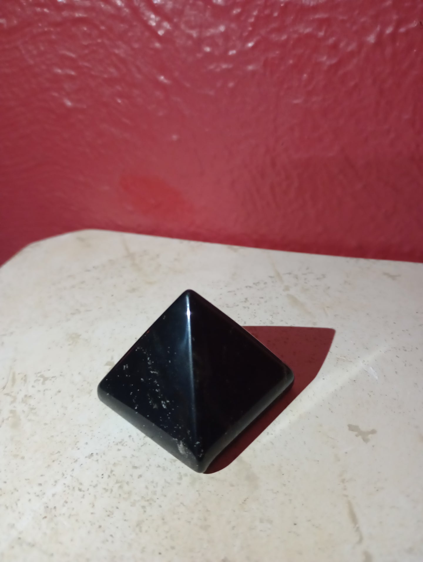 Polished Black Onyx Pyramid 45g